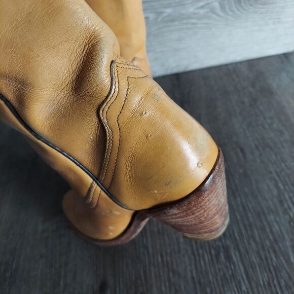 Vintage Frye Heeled Pull On Western Cowboy Boots Size 5.5B - Picture 5 of 14